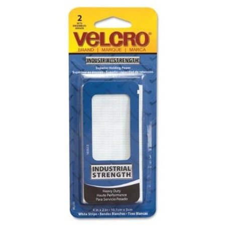 VELCRO BRAND Cloth Tie USA 90200 WHT Cloth Tie Industrial Strength 4 X 2 Strips - White Pack Of 6 90200     WHT